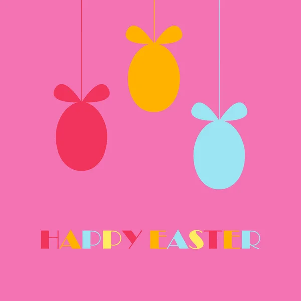 Feliz tarjeta de Pascua. ilustración vectorial con texto — Vector de stock