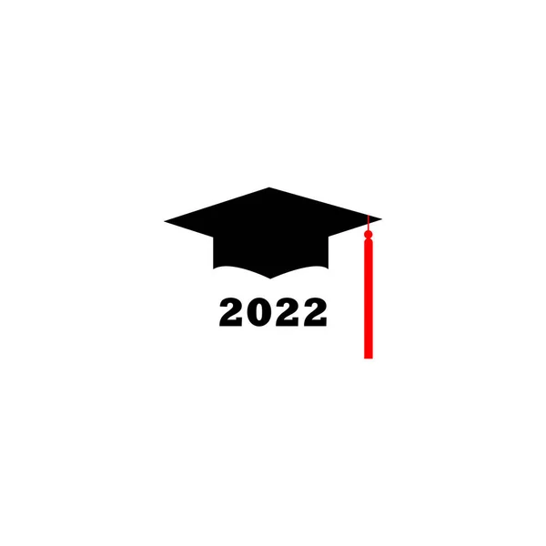 Félicitations Grad 2022 Étiquette Vectorielle Sur Fond Blanc Imprimer Pour — Image vectorielle