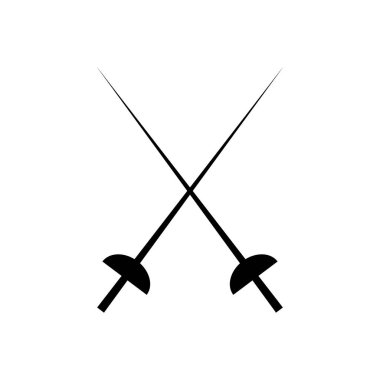 Beyaz arkaplanda eskrim simgesi işareti Vektör İllüstrasyonu.