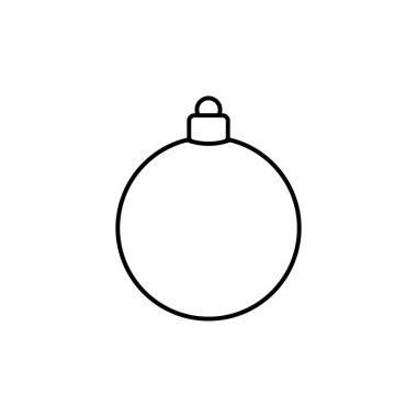 Beyaz arka planda noel süsleri ana hatları. Vektör illüstrasyonu