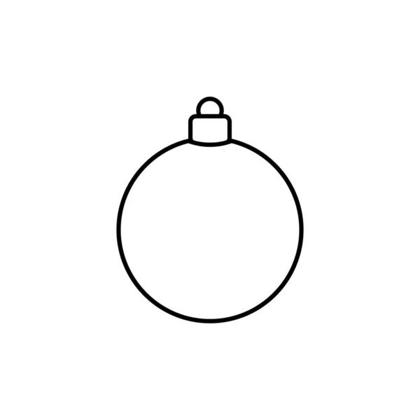 Christbaumschmuck Umriss Form auf weißem Hintergrund. Vektorillustration — Stockvektor