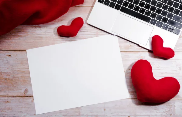 Escriban Deseo Sobre Pedazo Blanco Del Papel Para Día San —  Fotos de Stock