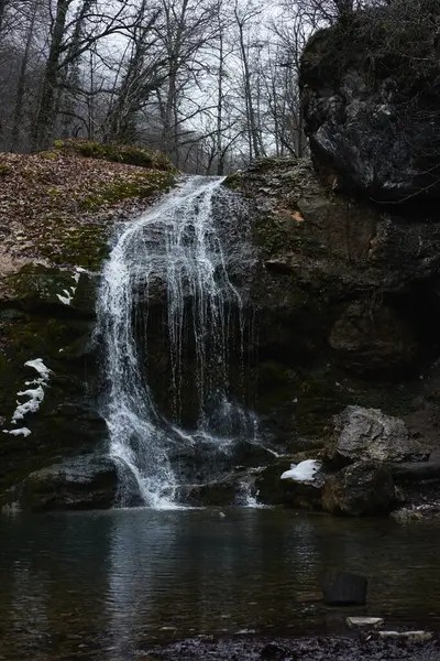 Small Narrow Waterfall National Park Walk River Gorge View Beautiful — Stock Photo, Image