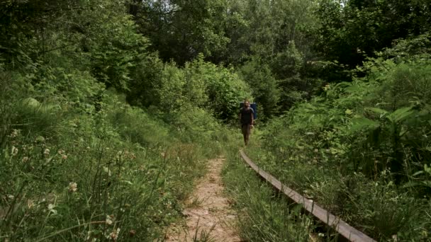 Beelden Verken Wereld Geniet Van Het Leven Jonge Knappe Blanke — Stockvideo