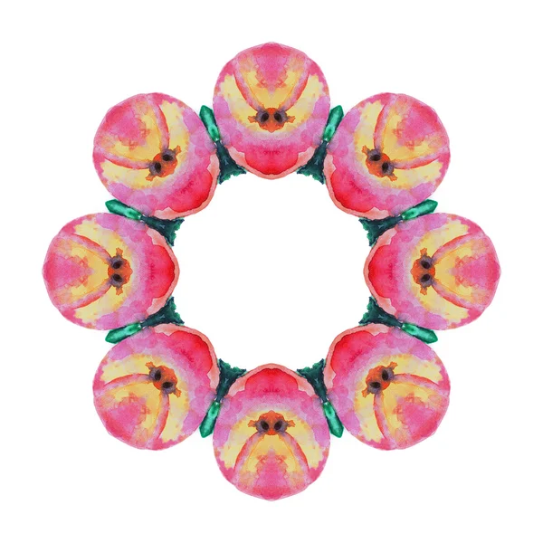수채화 화 환 그림 — 스톡 사진