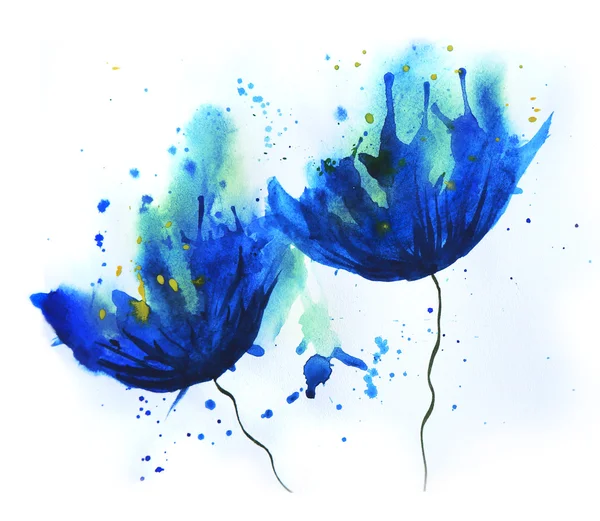 Watercolor cornflower