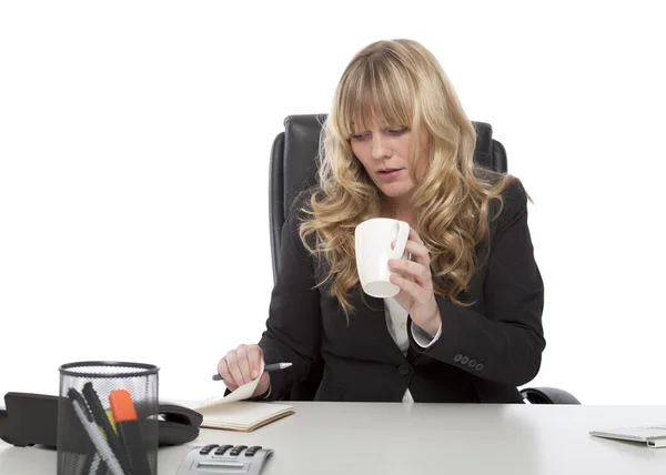 Hardwerkende jonge zakenvrouw — Stockfoto