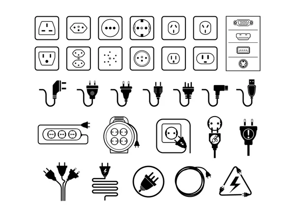 Electric adapters — Stock Vector
