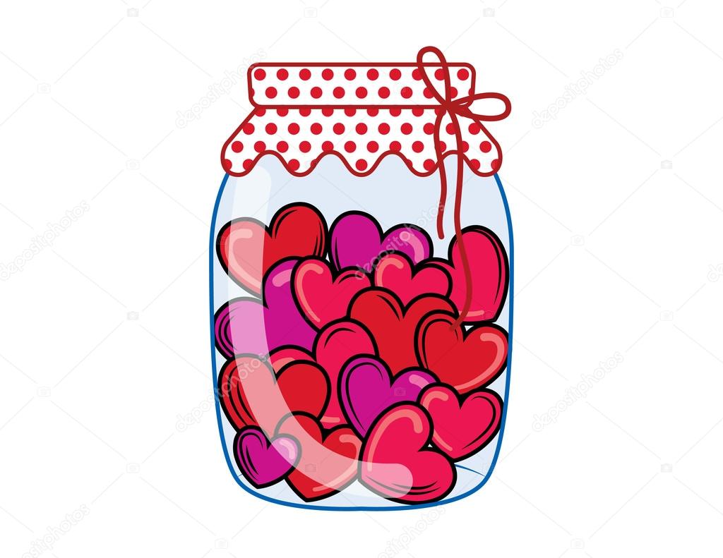 Jar of hearts — Stock Vector © Nevena.b 84492414