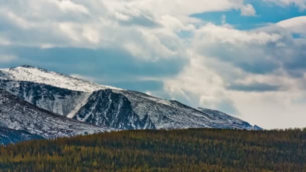 Running clouds with mountain and trees — Stock Footage Running clouds with mountain and trees Royalty Free Stock Video