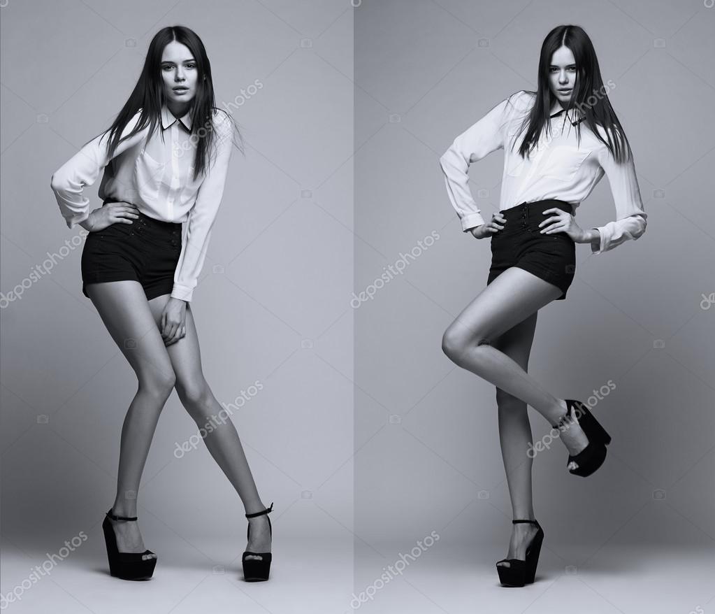Model in different sexy poses fotos de stock, imágenes de Model in  different sexy poses sin royalties | Depositphotos