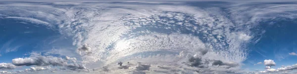 Bezszwowe Niebieskie Niebo Hdri Panorama 360 Stopni Kąt Widzenia Zenitem — Zdjęcie stockowe