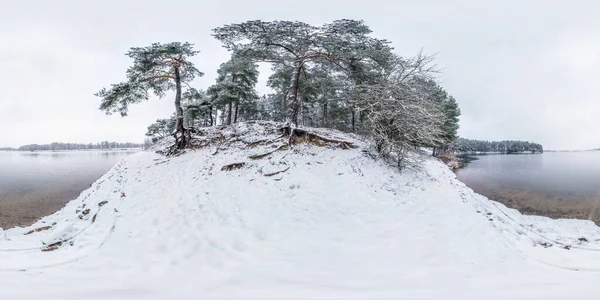Invierno Completo Esférico Hdri Panorama 360 Grados Ángulo Vista Cerca — Foto de Stock