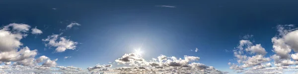 Panorama Hdri Sem Costura 360 Graus Ângulo Vista Céu Azul — Fotografia de Stock