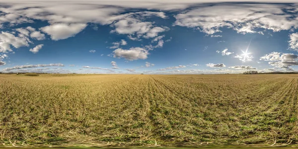 Full Seamless Spherical Hdri Panorama 360 Degrees Angle View Farming — Stock Photo, Image