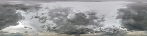 Céu Azul Com Nuvens Brancas Bonitas Antes Tempestade Panorama Hdri — Fotografia de Stock