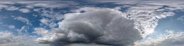 Blue Sky White Beautiful Clouds Storm Seamless Hdri Panorama 360 — Stock Photo, Image