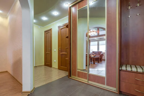 Long Empty Corridor Interior Entrance Hall Modern Apartments Office Clinic — Stock Photo, Image