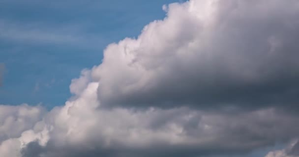 Time Lapse Clip Mai Multe Straturi Pufoase Creț Rulare Nori — Videoclip de stoc