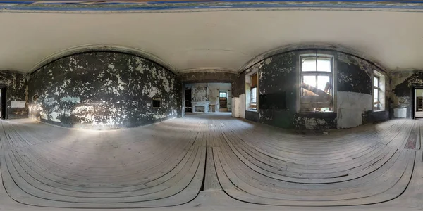 360 Hdr Panorama Opuštěné Prázdné Betonové Místnosti Nebo Staré Budově — Stock fotografie