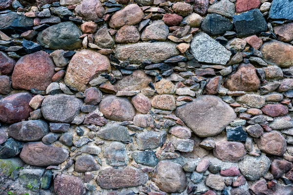 Oberfläche Der Alten Mauer Aus Riesigen Steinen Eines Zerstörten Antiken — Stockfoto