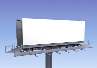 Beyaz gökyüzü arka plan üzerinde billboard