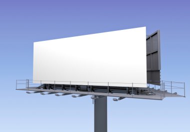 Beyaz gökyüzü arka plan üzerinde billboard
