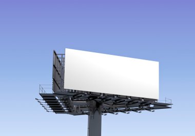 Beyaz gökyüzü arka plan üzerinde billboard