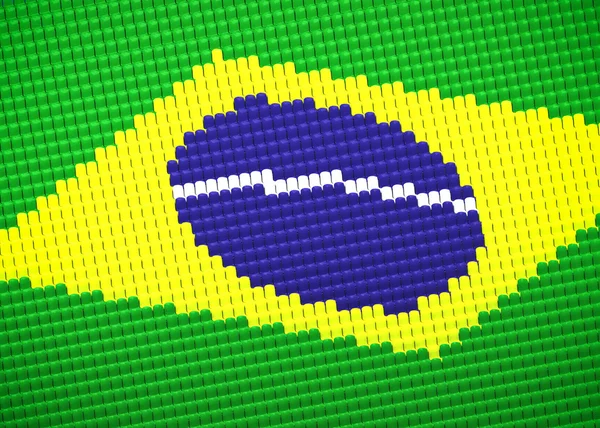 Σημαία Βραζιλίας τριβών — Φωτογραφία Αρχείου
