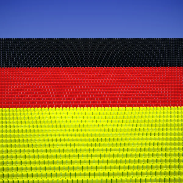 Tribuno com bandeira da Alemanha — Fotografia de Stock