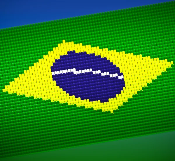 Flagga Brasilien Tribune Stockbild