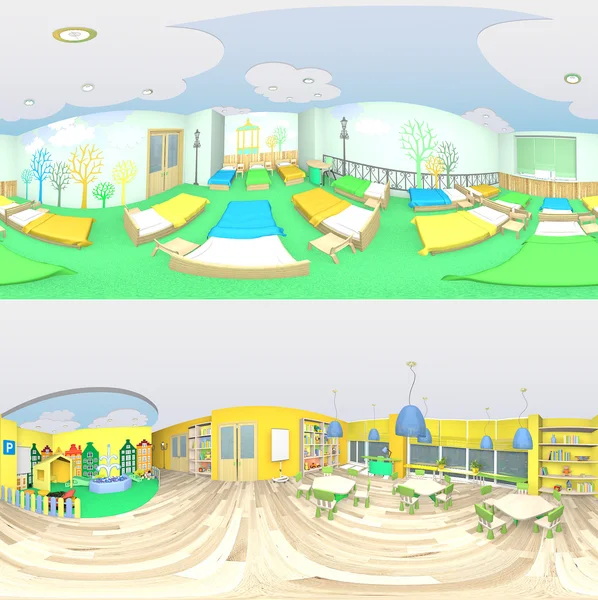 Anaokulu 360 panorams çizimi