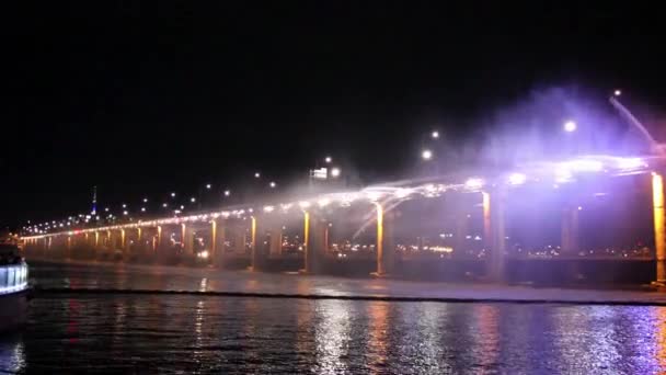 Banpo brige Seoul — Stok Video