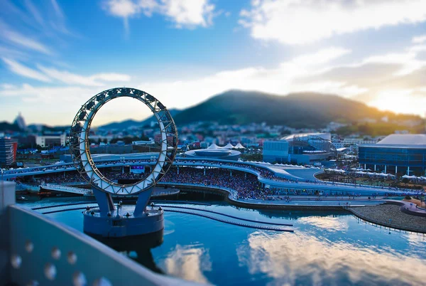 Expo 2012 Yeosu, Güney Kore. Deniz kıyısına yakın Uluslararası Fuarı