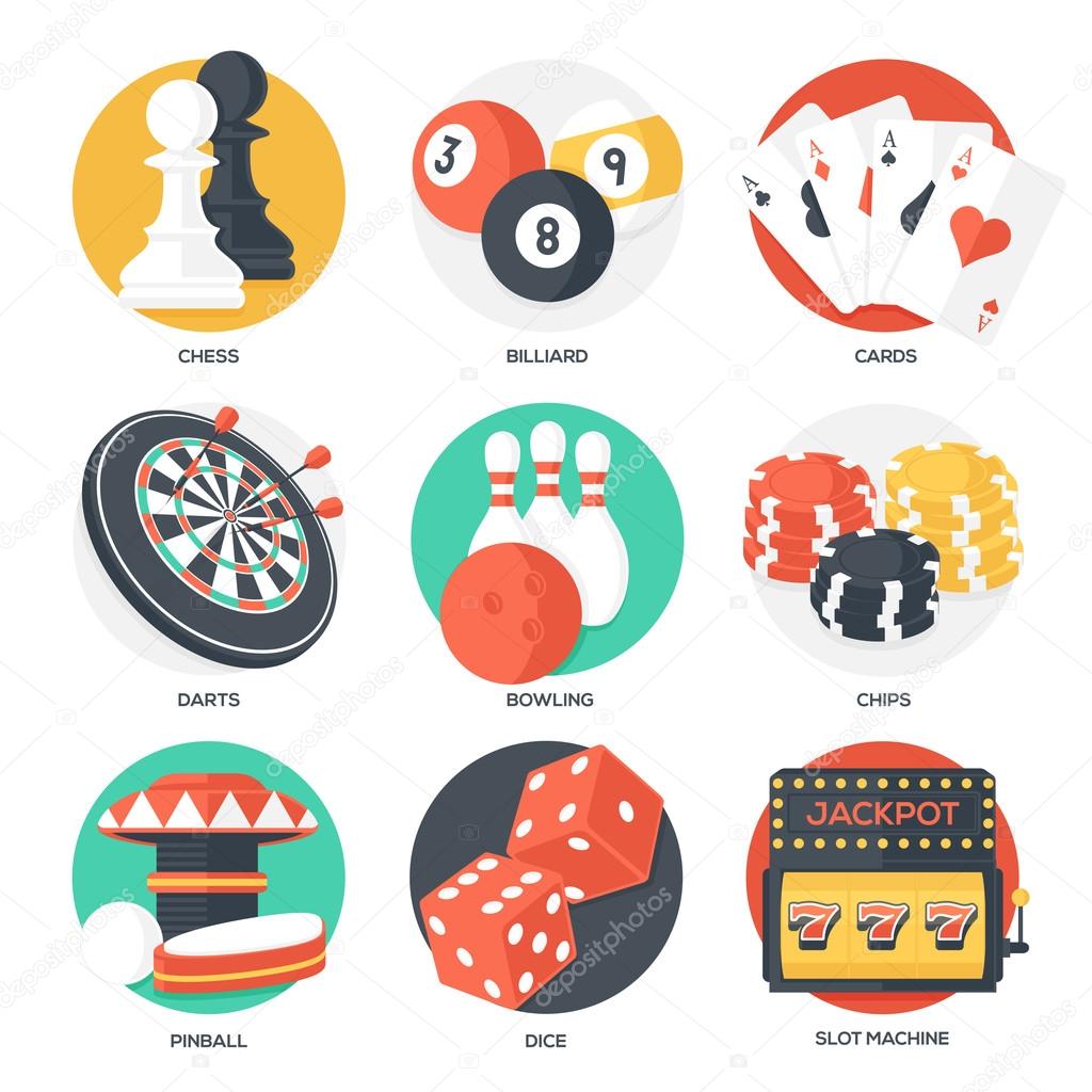 Casino Sport and Leisure Games Icons