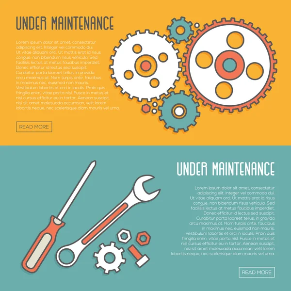 Under Maintenance Website Page Message Banners