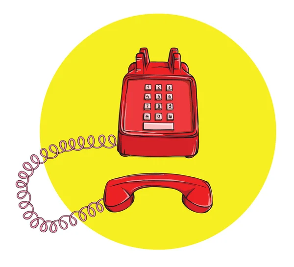 Téléphone Vintage No.3, combiné . — Image vectorielle