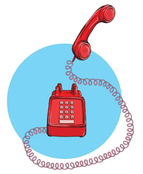 Vintage Telephone No.9, handset up — Stock Vector