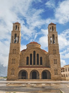 The modern Greek Orthodox Church of Agioi Anargyroi in Kato Pafos, Paphos Cyprus clipart