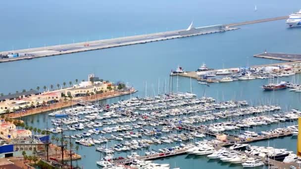 O porto de Alicante, Costa Blanka — Vídeo de Stock