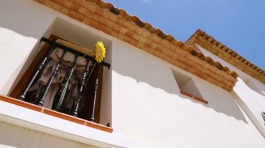 Çiçek güzel pencere. İspanya, Altea