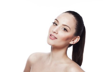 güzel sağlıklı yüzü olan kadın