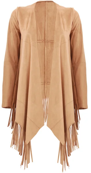 Bohemian beige fringe jacket — Stock Photo, Image