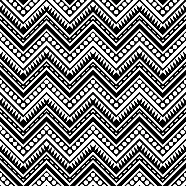 Zigzag Contrast Seamless Pattern — Stock Vector