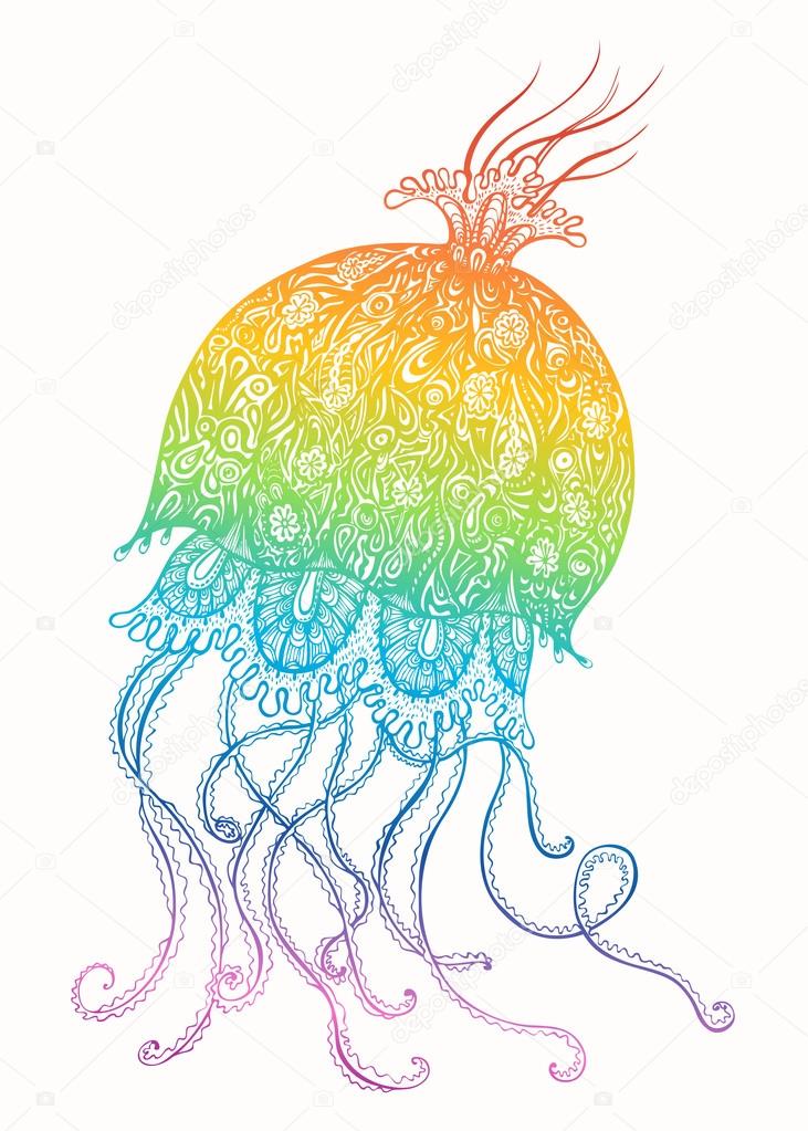 Colorful Jellyfish Illustration