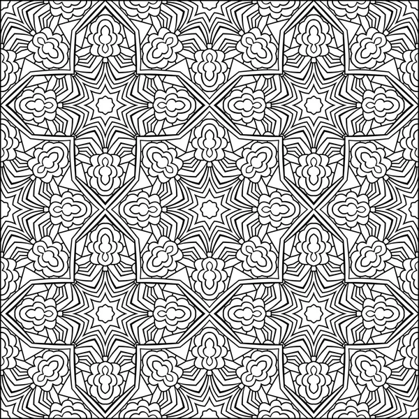 Abstracte Arabische stijl zwart-wit Ornament — Stockvector