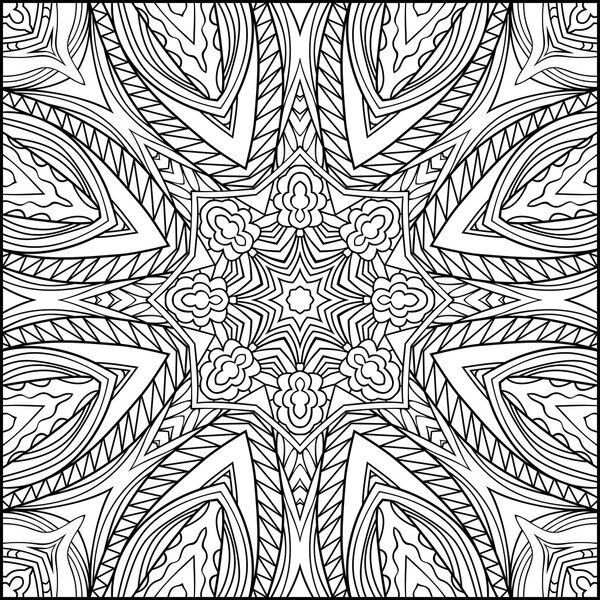 Abstract Sunshine Beams Zentangle Black And White Ornament