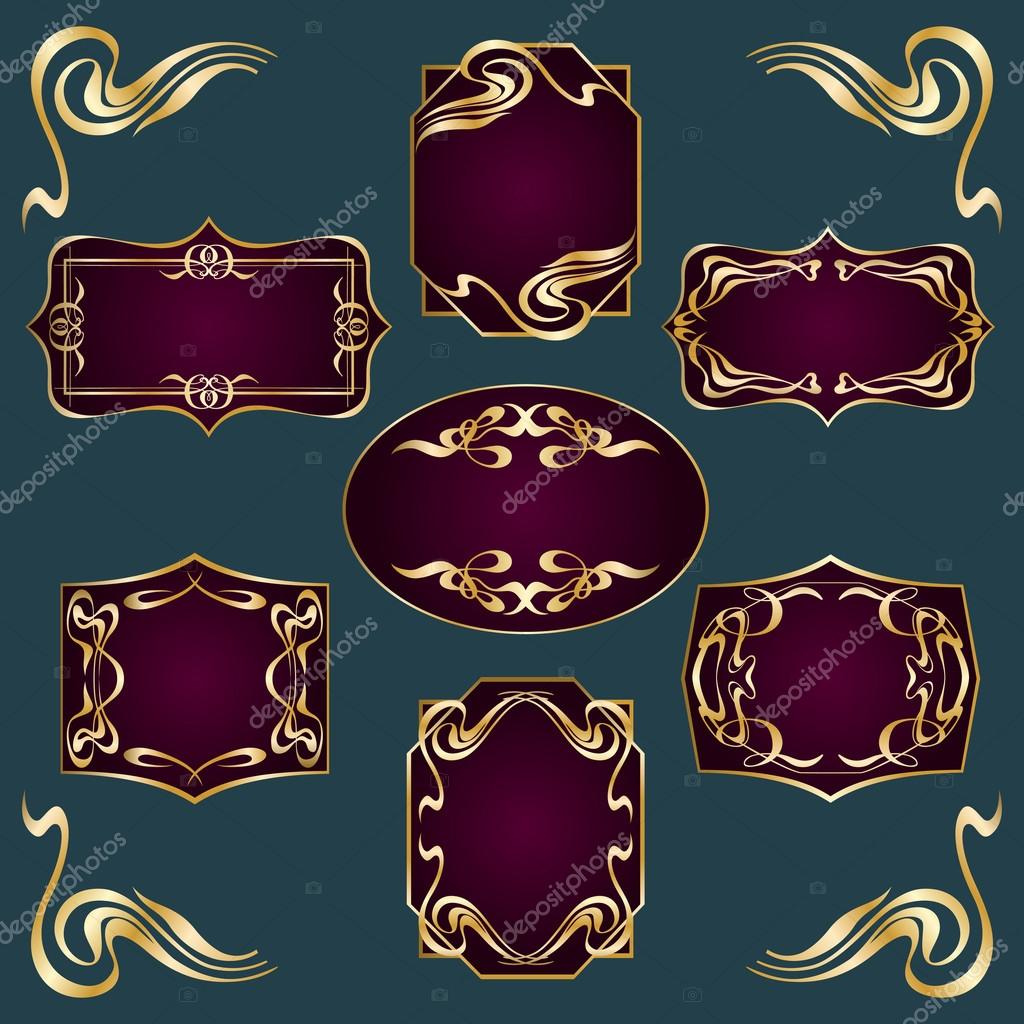 Art Deco Style Labels Stock Vector Image by ©KsanasK 124048576