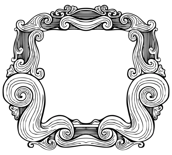 Antique Frame Engraving — Stock Vector