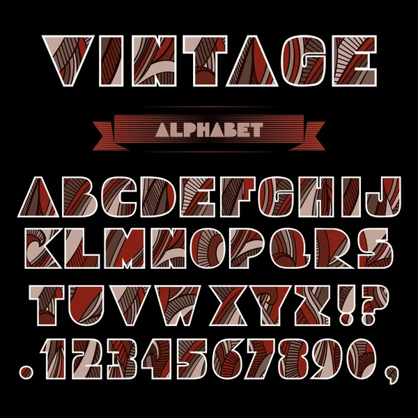 Vintage Alphabet — Stock Vector